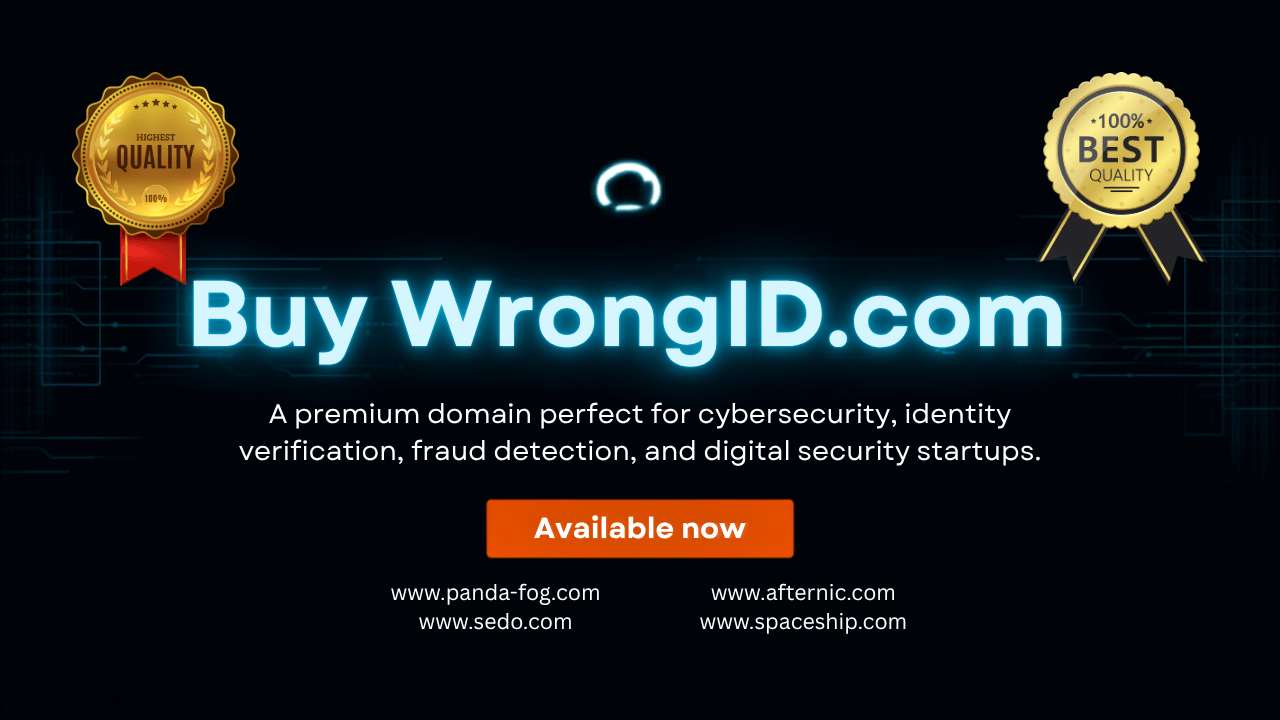WrongID.com for Sale – Secure a Premium Domain for Cybersecurity, Identity Verification & Digital Trust